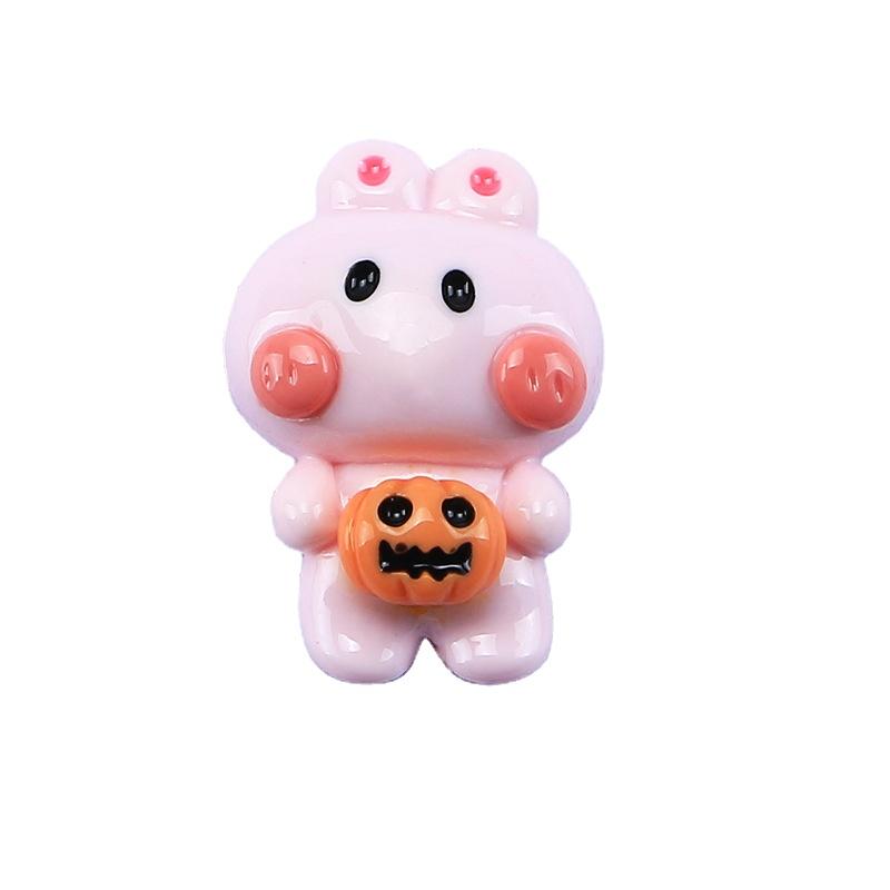 Halloween Theme Resin Pumpkin Bear Ghost Candle Cabochons Party Home Decor Hair Bow Center Ornament Jewelry Beads