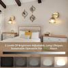 Vintage Glass Wall Sconce 2P RGB Rechargeable Bulb Wiring Free For Living Room Bedroom Study Room Cloakroom Stairwell Decor Lamp