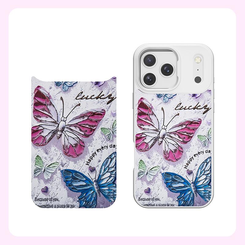 Gilt cartoon mobile phone case, suitable for iPhone17/16 anti-drop protective case, replaceable back plate