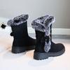 Autumn and winter new retro wind velvet thickened snow boots women's thick-soled fashion heightening non-slip Martin boots
