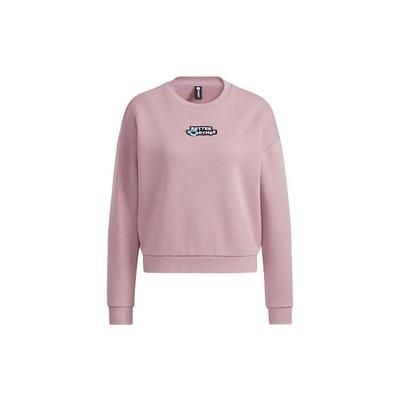 Neo Sesame Street Co-Branded Series Cartoon Print Crew Neck Sweatshirt Women Tops Purple Pink HD7284