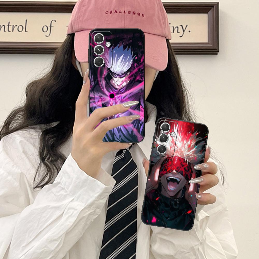 Jujutsu Kaisen Satoru Gojo Phone Case for Samsung Galaxy S26 S25 S24 S23 S22 S21 S20 Note20 Plus FE Ultra Colorful Cover Luxury
