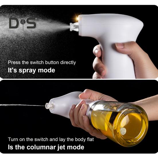 240ml velká láhev s rozprašovačem na olej Rovnoměrná atomizace Praktický průhledný rozprašovač na tělový olej