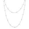 Stainless Steel Long Beaded Chain Necklace Layers Stacked Collar Trendy Jewelry Accessory for Women Girls Wife