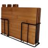 Bamboo Cutting Boards Set Of 4 Kitchen Boards + Steel Stand