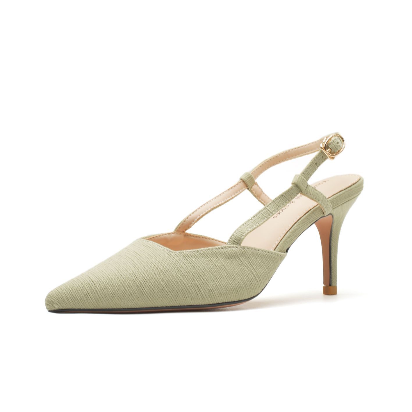 

Сумка с корнем спереди и пустые сандалии, два высоких каблука, тонкие каблуки, универсальные женские туфли высокого класса 34 зелёный