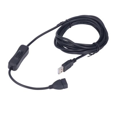USB-Schalter-Verlängerungskabel USB-Schreibtischlampen-Verlängerungskabel Unterstützt Strom- und Datenübertragung 3m