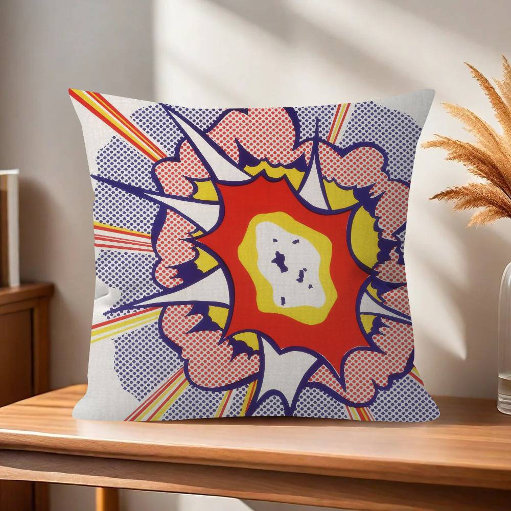 Roy Lichtenstein Pop Art   Cushion Cover Decorative Pillow Sofa Home Decor Case Pillow Cases