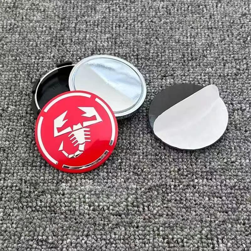 56mm Car Wheel Hub Cover Sticker Accessory For Fiat Abarth 500 Tipo FR Panda Argo Freemont Viaggio Bravo Punto Doblo Pulse Stilo