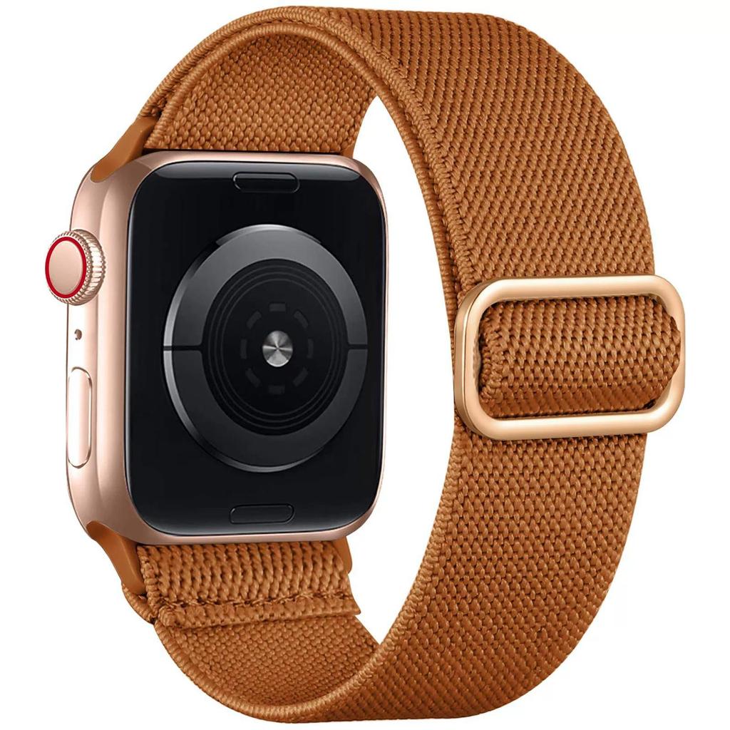 Braided Nylon Apple Smart Watch Strap with Adjustable Slide Buckle for All Series