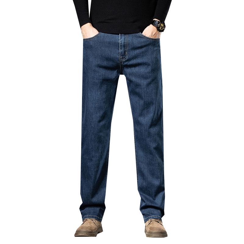 Men's Casual Straight Jeans: High-Quality, Elastic, Wrinkle-Resistant, and Wear-Resistant with Premium Xinjiang Cotton