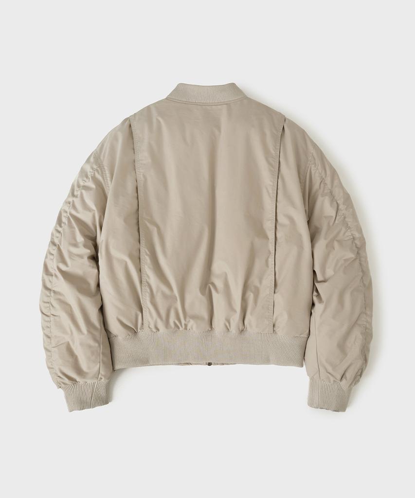 Hooves Flight Crop Padded Ma-1 [Beige]