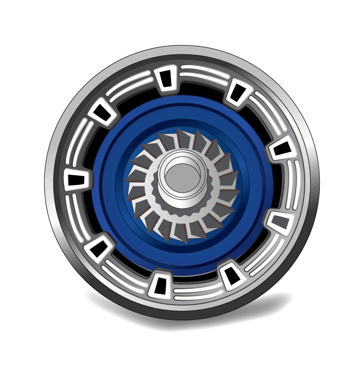 

R-STYLE Thin Metal Vernier (3-Part Set) for Dealing Up Plastic Models Like Gundam Models (Black Metallic x Blue) - Set of 2