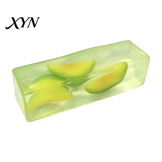 Non Rebound Squeeze Toys Clear Bar Toy with Fake Fruit Inside, Stress Relief Shapeable Flexible Sensory Stick Toy, Transparent Strip Figdet