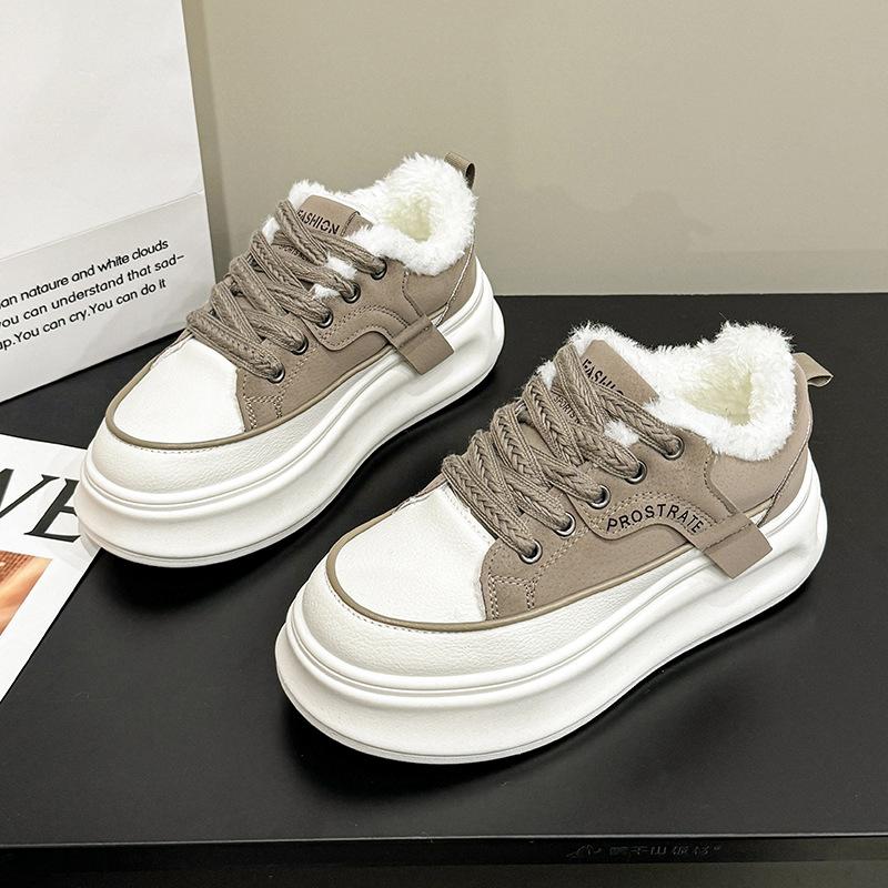 

Fleece warm ins wind little white shoes women s winter 2025 new thickened cotton shoes versatile student casual board shoes tide 40