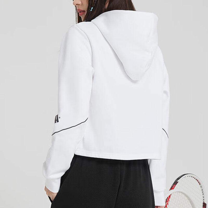 Puma Letter Print Short Casual Hoodie Women Hoodies White 848234-02