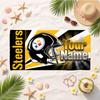 Pittsburgh Steelers (1) Custom Name Beach Towel Soft Towel Gift for Beach Pool Swimming Vacation