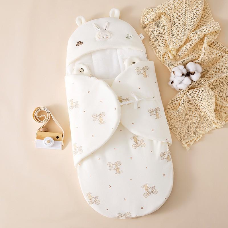 Newborn Swaddle Sleep Sack 350g Thick Cotton Baby Wrap Anti-Startle Infant Sleeping Bag