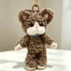 Curly German Cat Stuffed Bag Charm Soft Fluffy Ornament Cute Cat Plush Keychain  Girls
