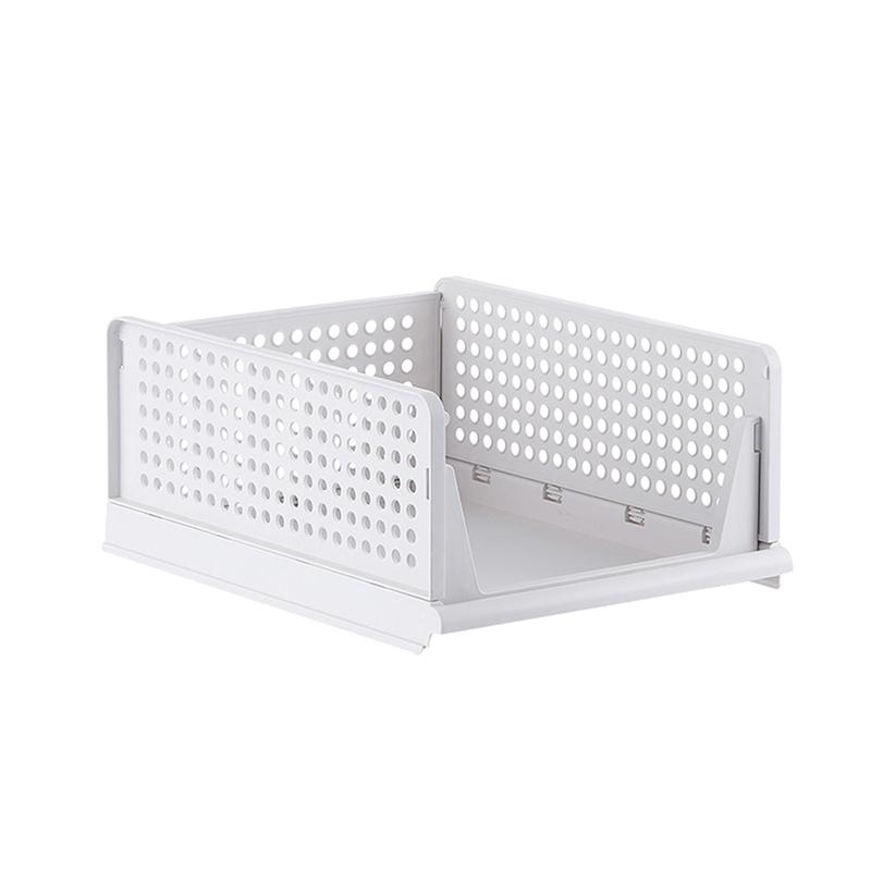 Plastic Drawer Organizer Foldable Clothes Sorting Rack Storage Baskets Stackable Wardrobe Storage Box for Bedroom