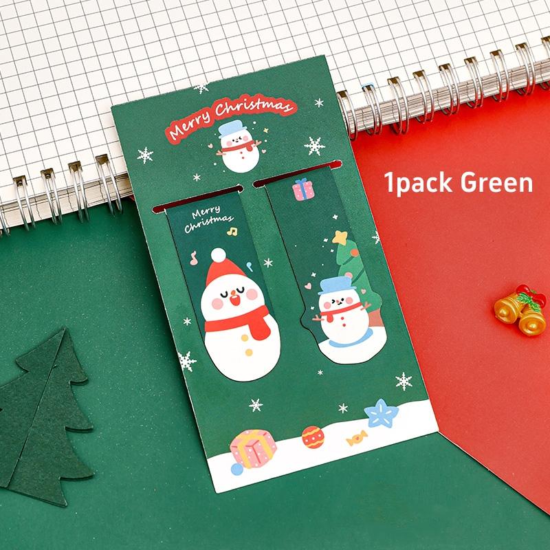 

1 упаковка Веселых рождественских магнитных закладок, набор мини-магнитов со снеговиком из мультфильма, закладка для книг, держатель для страниц, уникальный подарок для чтения