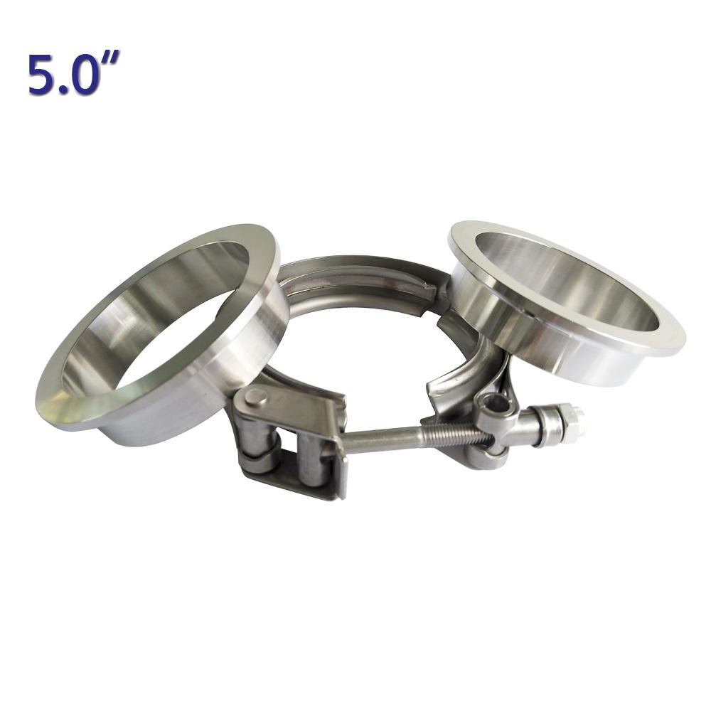 1.5"-5.0"' stainless steel  Quick release V-Band clamp  flat Flange  metal clench  nut  for car Turbo Exhaust Downpipes