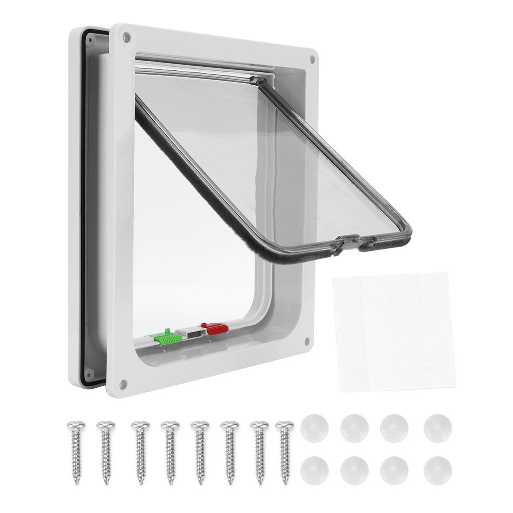 Pet Door Multiple Lock Modes Detachable Easy To Install Pet Gate Suitable for Cats Dogs