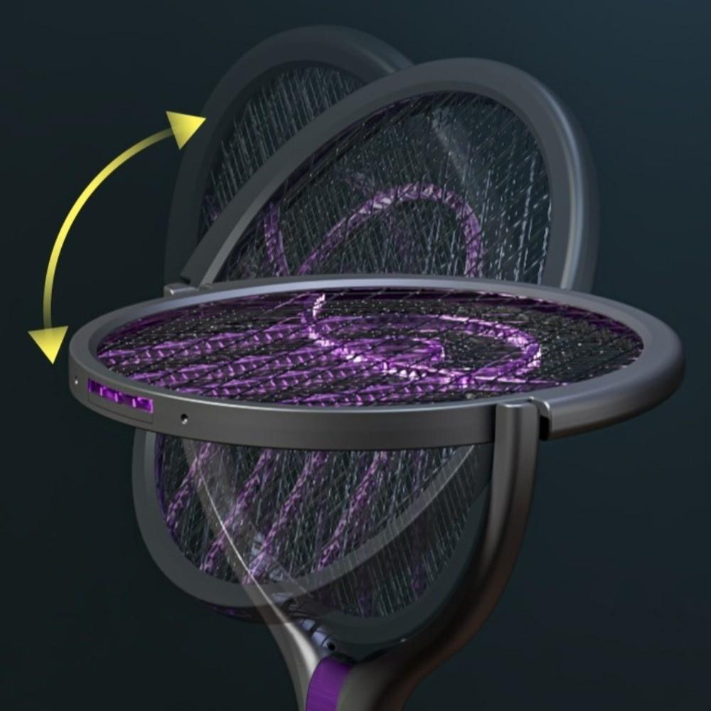 Rechargeable Electric Mosquito Swatter Rotatable Electric Mosquito Racket Fly Killer  Home