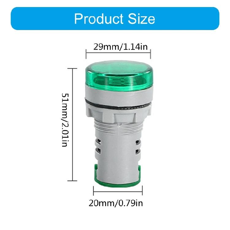 22mm Round LED Ammeter Voltmeter Display Voltage Current 0-100A Meter Indicator LED Display for Industrial Equipment