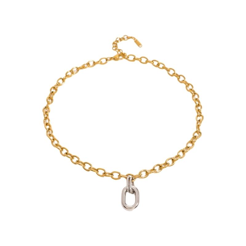 Elegant Stainless Steel Texture Jewelry Set with Round Stripes Designs Includes Necklace Earrings and Bracelet