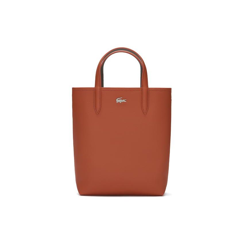 Lacoste Anna Logo Embroidered Texture Effect PVC Tote Bag Women tote bags Red-Tea Cloud-Black NF2991AAM50 Black Tea Dark Cloud BlackMedium 21690₽