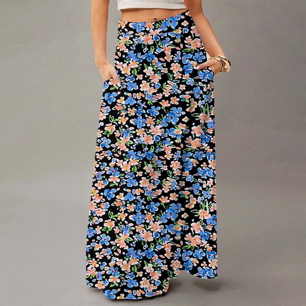 Women's Flowing Maxi Dress Regular Casual Summer Floral Print Bohemian  Skirt