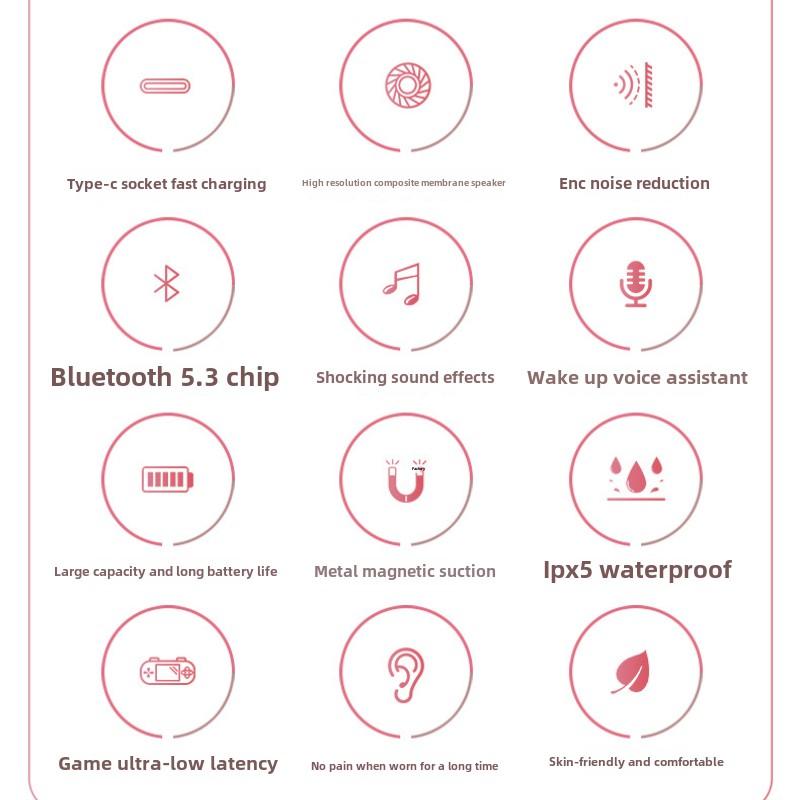 Sports Bluetooth Headset Hanging Neck Wireless Neck Hanging Ear Noise Reduction Male and Female Students