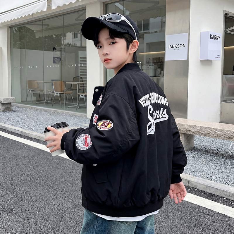 Children's clothing boys' baseball jacket Spring and Autumn 2026 new item Middle and large children's spring boys' spring clothing cool and trendy