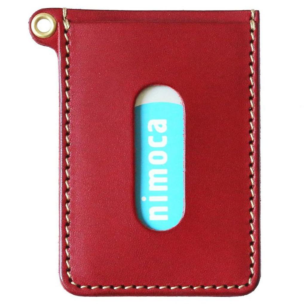 [PORCO ROSSO] Pass Case with Eyelets, Vertical Design, Genuine Tochigi Leather, Slim Fit, Men's and Women's, Made in Japan, Camel [sokunou]