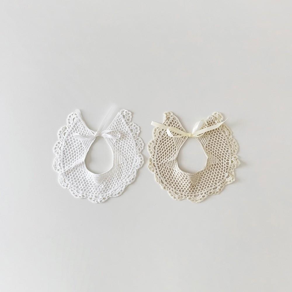 Hollow Lace Baby Eating Bib Cotton Baby Burp Cloths Sweet Lace Drool Bib  0-3Year