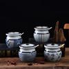 Japanese Hand-Painted Ceramic Condiment Jar