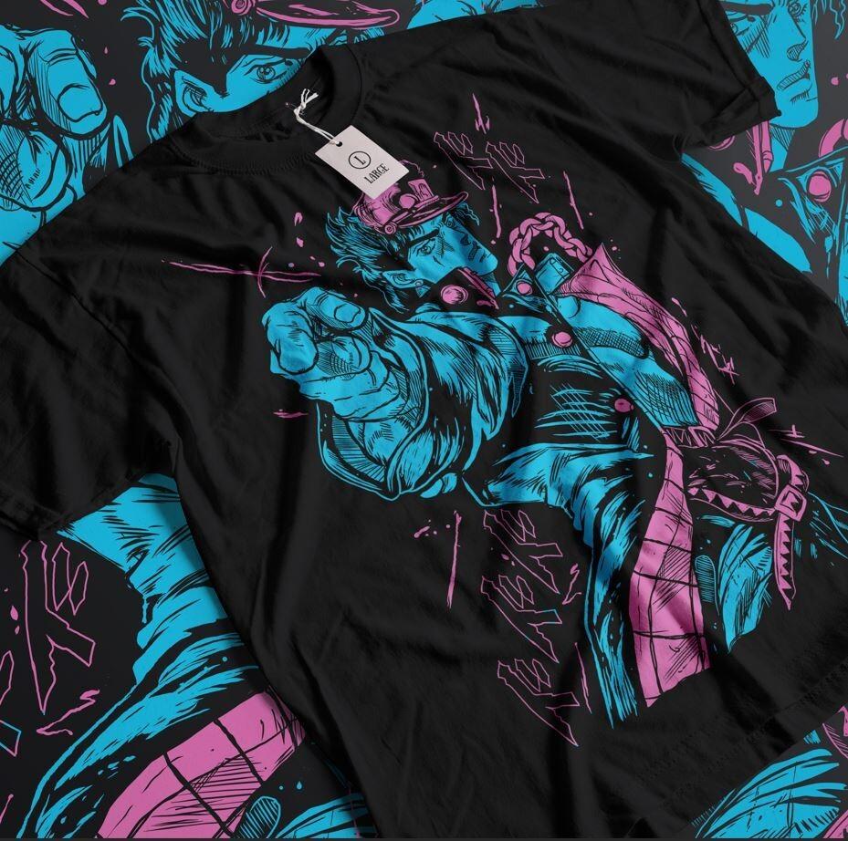 

JoJo s Bizarre Adventure Футболка JoJo Аниме Манга Джолин Джотаро Унисекс Футболка 3XL