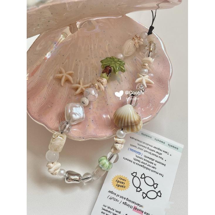 Summer Yeye Shell Fresh Phone Charm DIY Beaded CCD Chain Charm Camera Strap Wrist Strap Yeyey Shell