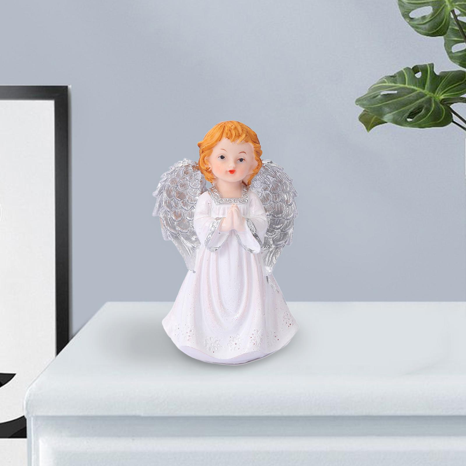 

Фигурка ангела, декоративная коллекционная, симпатичная, настольная, небольшая скульптура для полки, гостиной, спальни, внутреннего камина