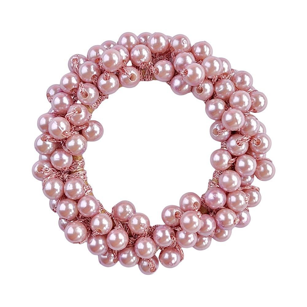 Koreanische einfache Perle elastische Haarbänder Frauen elegante Haar Seil Krawatten Mädchen Kopfbedeckungen Haar-Accessoires