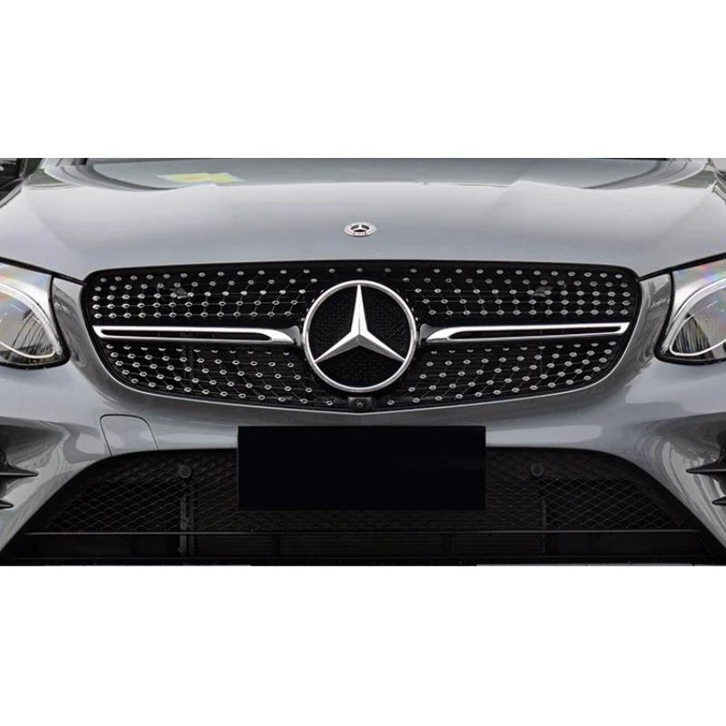 Car Front Logo Emblem Grille Badge For Mercedes Benz W156 W204 W205 W210 W211 W212 W213 C E Class GLA GLK ML GLC GLE Accessories