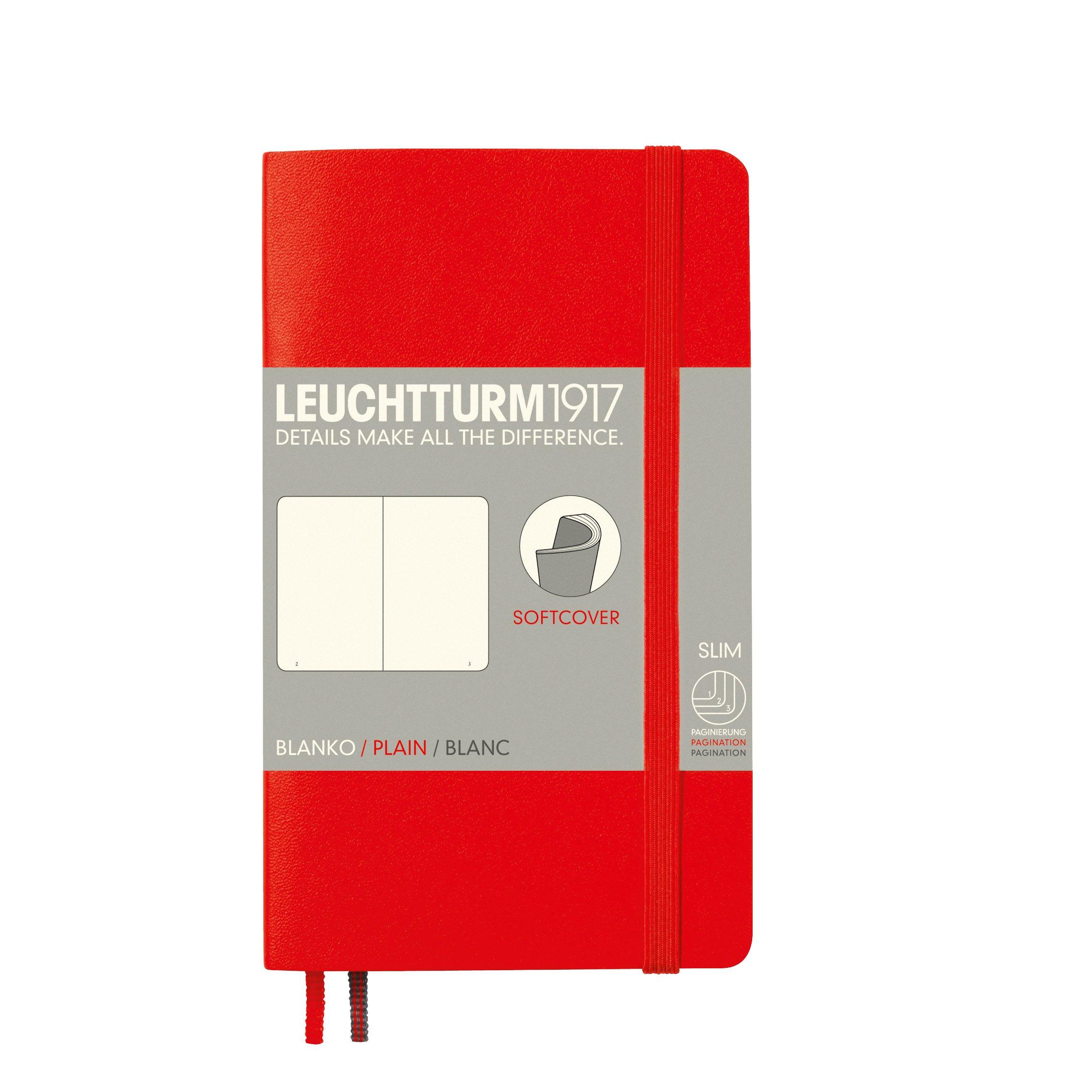 

LEUCHTTURM1917 Notebook A6 Plain Softcover Red 349309