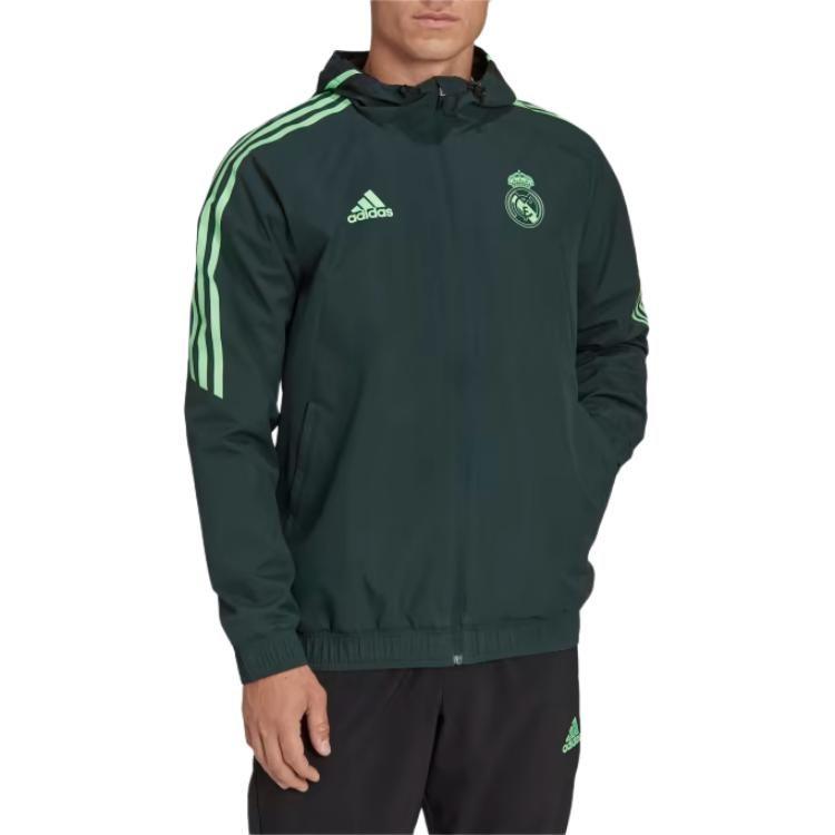 adidas Jackets Men's Green Stand Collar Moderate Workwear HD1217