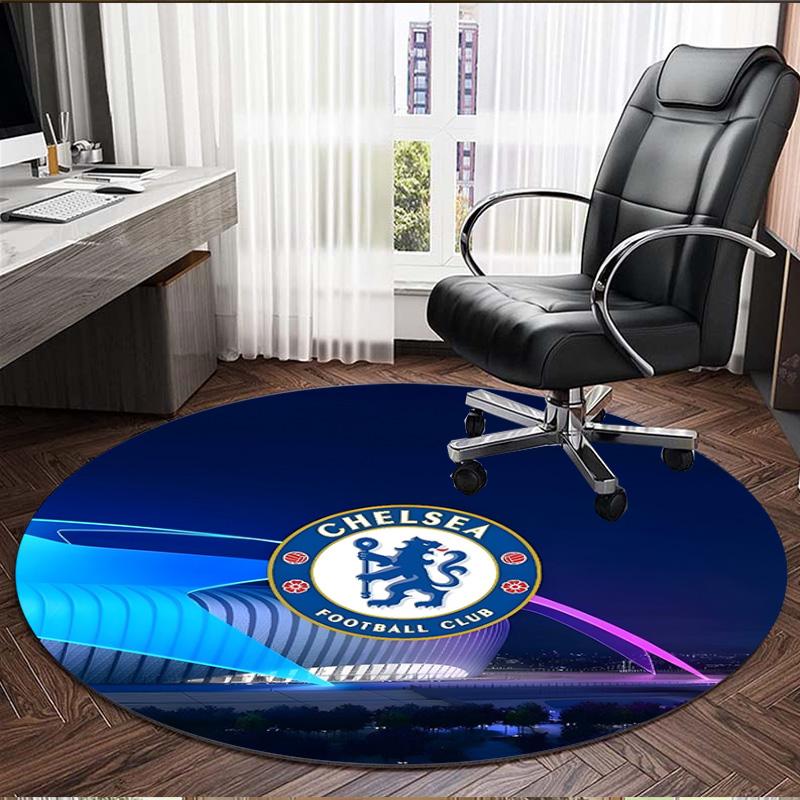 Chelsea F.C Print Round Rug, Washable Floor Carpet, For Entryway Dorm Laundry Room Office Study, Home Decor Birthday Christmas Gift