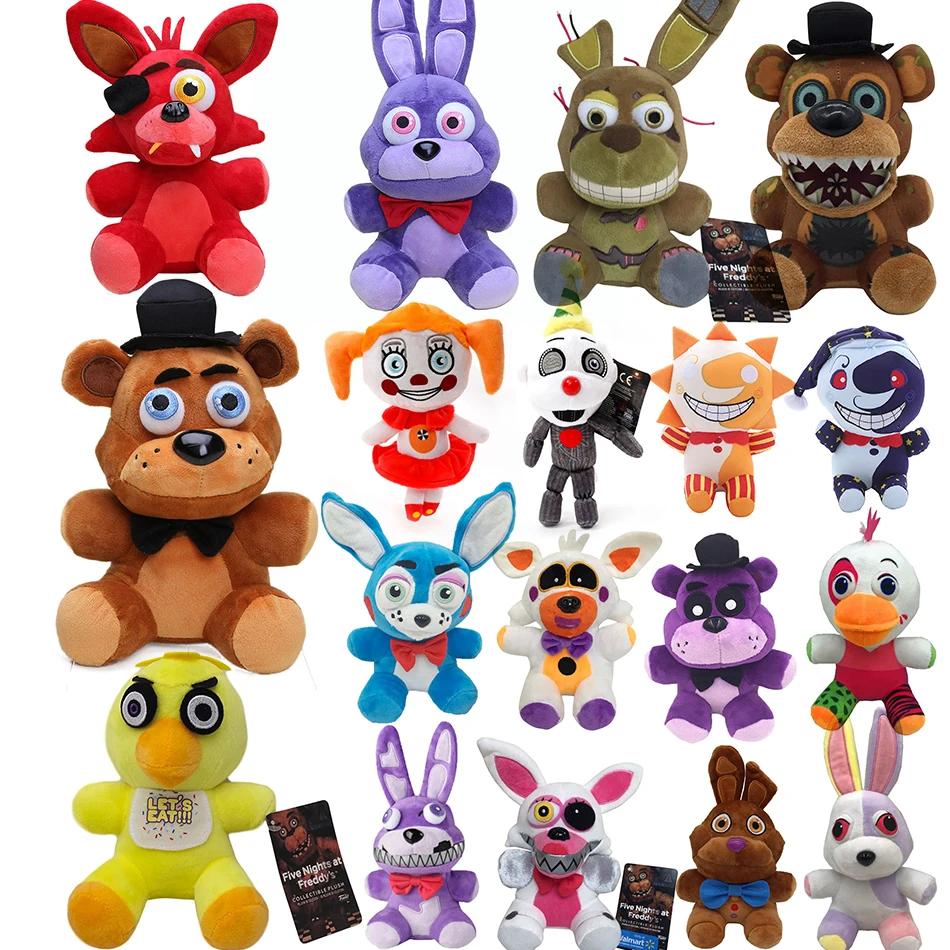 Vijf nachten bij Freddy's (FNAF) - Schattige pluche speeltjes. 18 cm speelpoppen: Bonnie Bear, Foxy uit de animatieserie. Freddy pluche