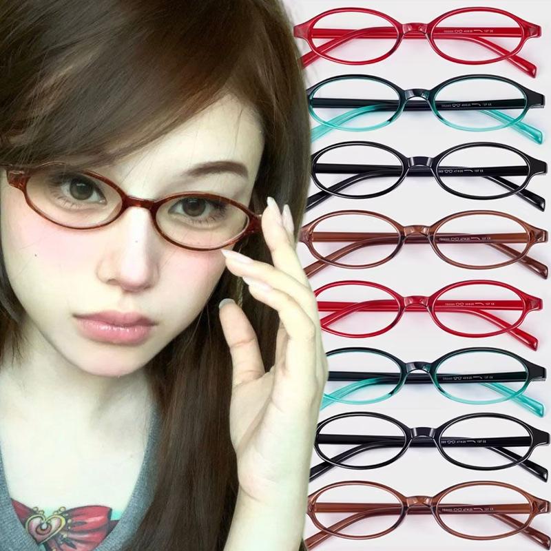 Damen Y2K Retro Ovale Brille Kleiner Rahmen Brillen Blaulichtfilter Brille Damen Computer Lese Optische Brille