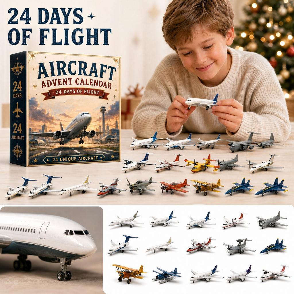 2D Airplane Countdown Calendar with Surprise Gifts