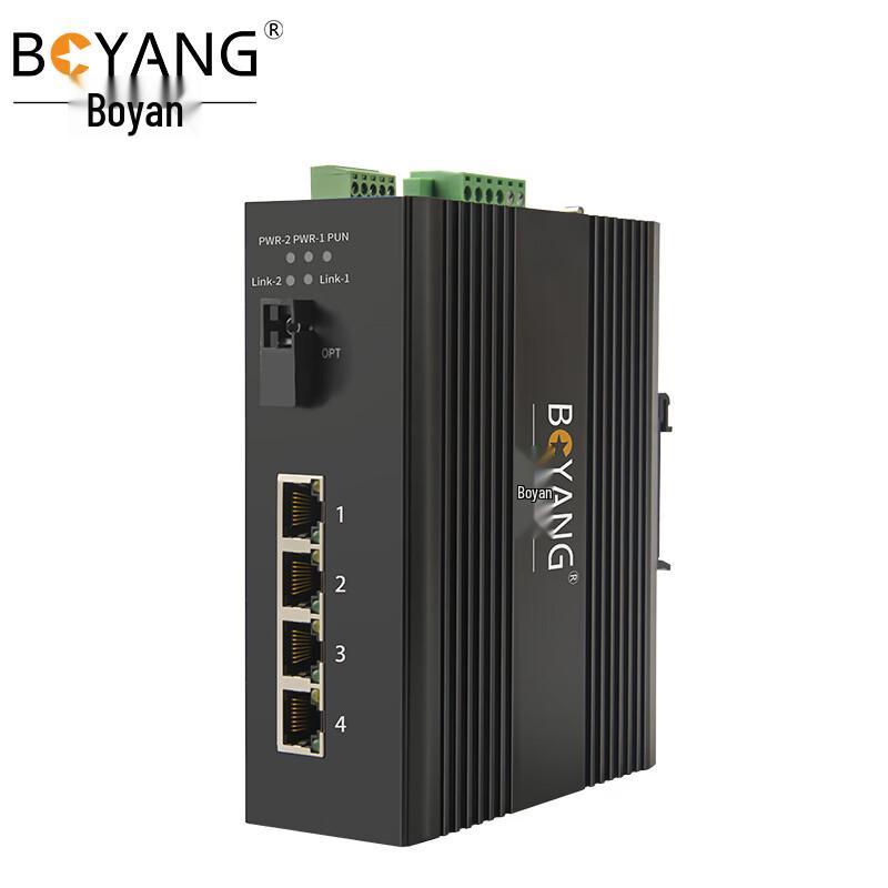 Boyang BY-F104A/B Industrial Fiber Optic Transceiver