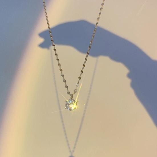 Women Necklace Luxurious High-end Shiny Rhinestone Geometric Neck Chain Female Jewelry